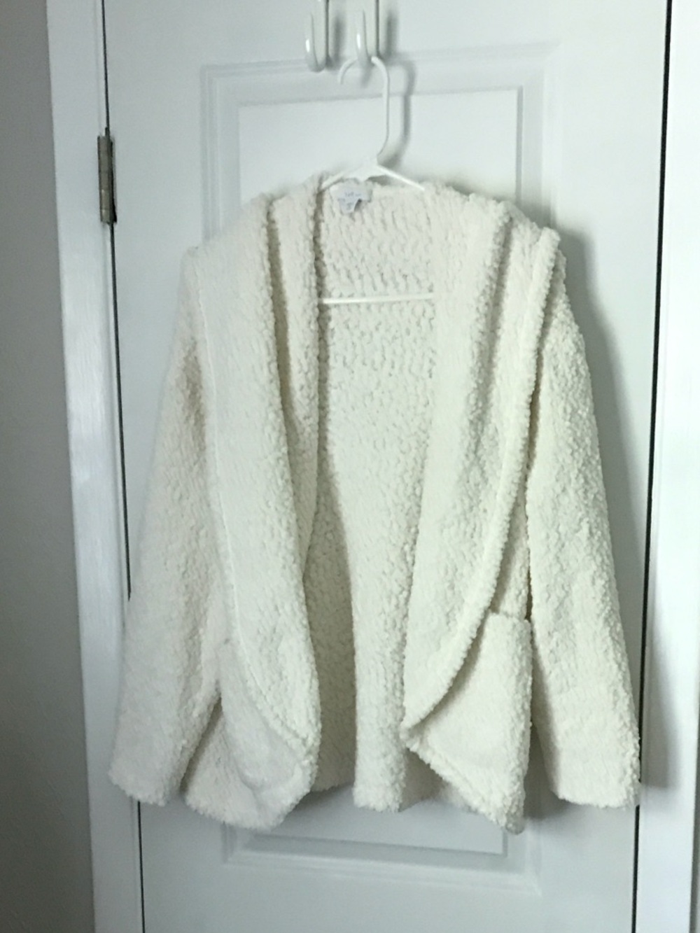 J. Jill Sleep Cream Textured Sherpa Top